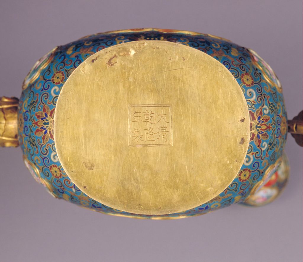 图片[3]-Qianlong style gold embryo filigree enamel inlaid painting enamel holding pot-China Archive